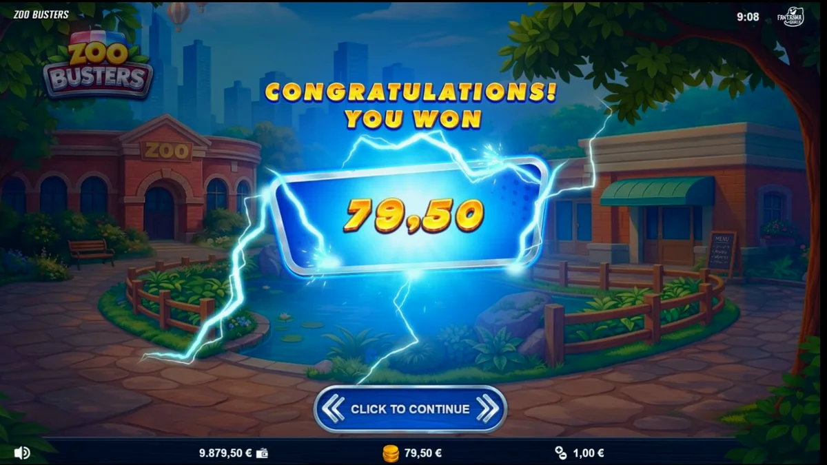 Cena de jogo do slot Zoo Busters com personagens animais em estilo punk